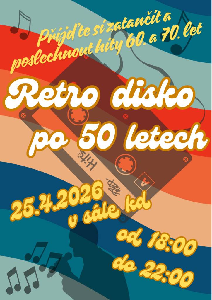 Srdečně Vás zveme na hity 60. a 70. let, k tanci i poslechu.