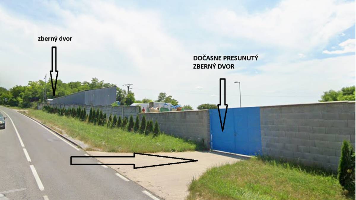 Dočasný zberný dvor otvorený od 4.5.2026