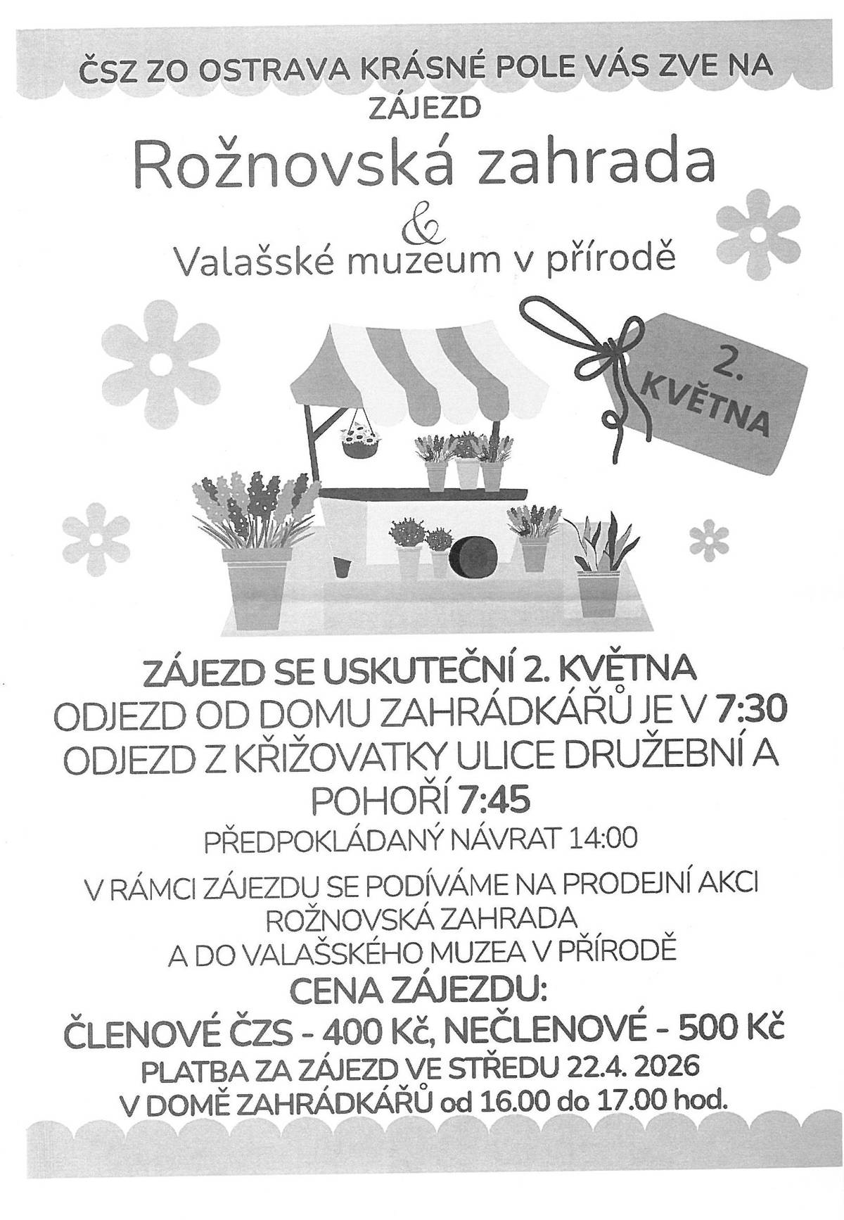 Jste srdečně zváni.