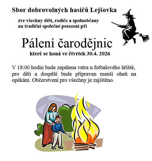 SDH Lejšovka vás zve na společné posezení