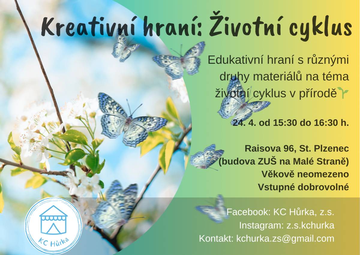 edukativní hraní s různými druhy materiálů na téma životní cyklus v přírodě