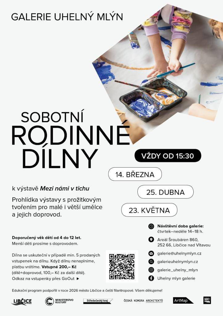 Prohlídka výstavy Mezi námi v tichu s následným prožitkovým tvořením pro malé i větší umělce a jejich doprovod.