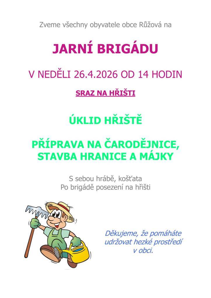 V NEDĚLI 26.DUBNA OD 14 HODIN