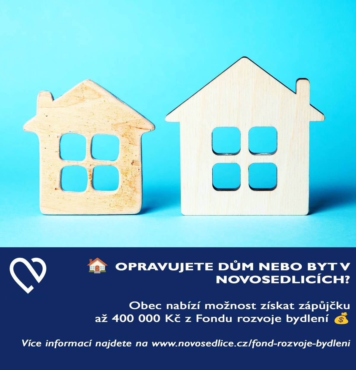 🏠 Opravujete dům nebo byt v Novosedlicích? Obec nabízí možnost získat zápůjčku až 400 000 Kč z Fondu rozvoje bydlení 💰 👉 Na co lze peníze využít? ✔️ oprava střechy ✔️ nová okna a dveře ✔️ rekonstrukce koupelny ✔️ zateplení ✔️ topení a další úpravy 📅 Žádosti můžete podávat do 1. 6. 2026 📍 Formuláře a informace najdete na webu obce nebo na obecním úřadě. https://www.novosedlice.cz/fond-rozvoje-bydleni