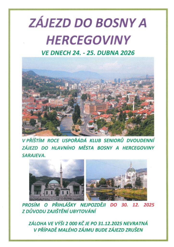 Zájezd do Bosny a Hercegoviny