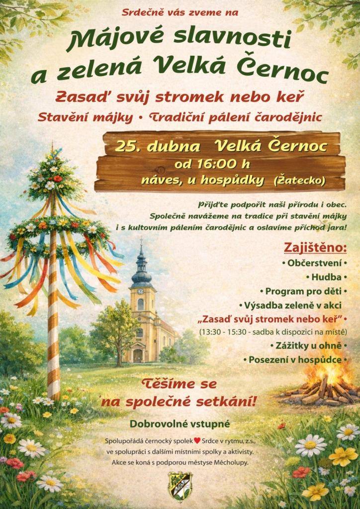 Zasaď svůj stromek nebo keř.  Stavění májky.  Tradiční pálení čarodějnic.