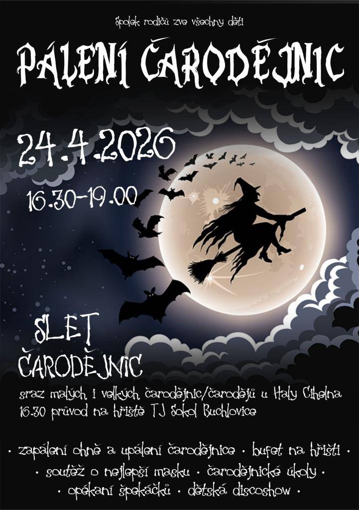 sraz v 16.30 h u haly Cihelna, průvod na areál hřiště TJ Buchlovice