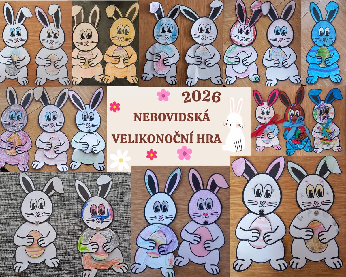 Máme radost z tak velkého zájmu o naši velikonoční hru 🐰 Děti si celkem rozebraly dílky celkem na 38 zajíčků. Některé děti si ale zatím nepřišly vyzvednout svou výhru. Nechceme, aby o svou odměnu přišly, a proto je tu poslední možnost: 👉 Ve středu 22. 4. přijďte ukázat svého kompletního zajíčka a vyzvednout si svou výhru. Moc děkujeme všem za účast a jsme rádi, že vás hra bavila 💛