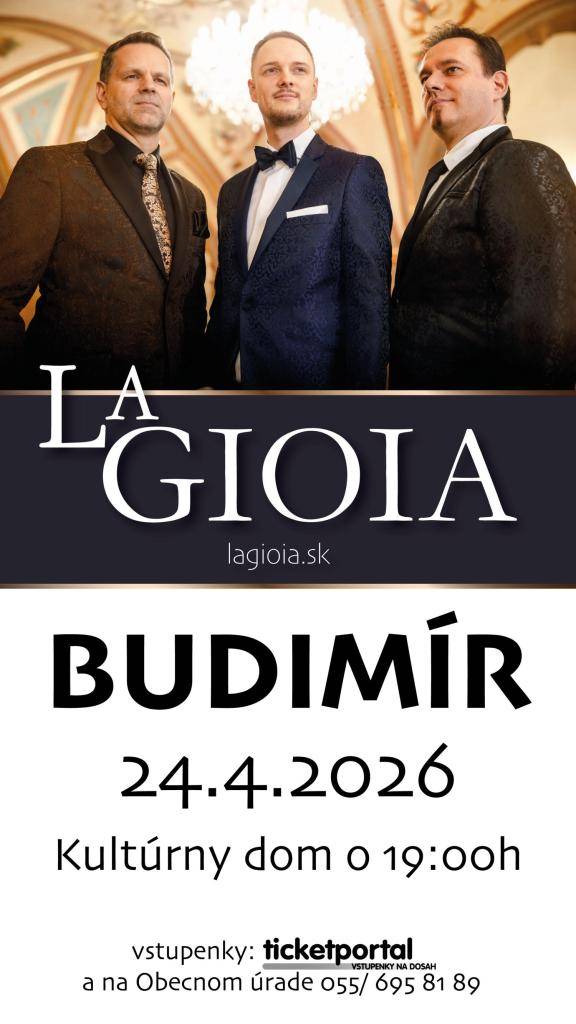 LA GIOIA - je pop-operné trio v zložení: Martin Vetrák, Peter Ševčík a Matej Vaník.