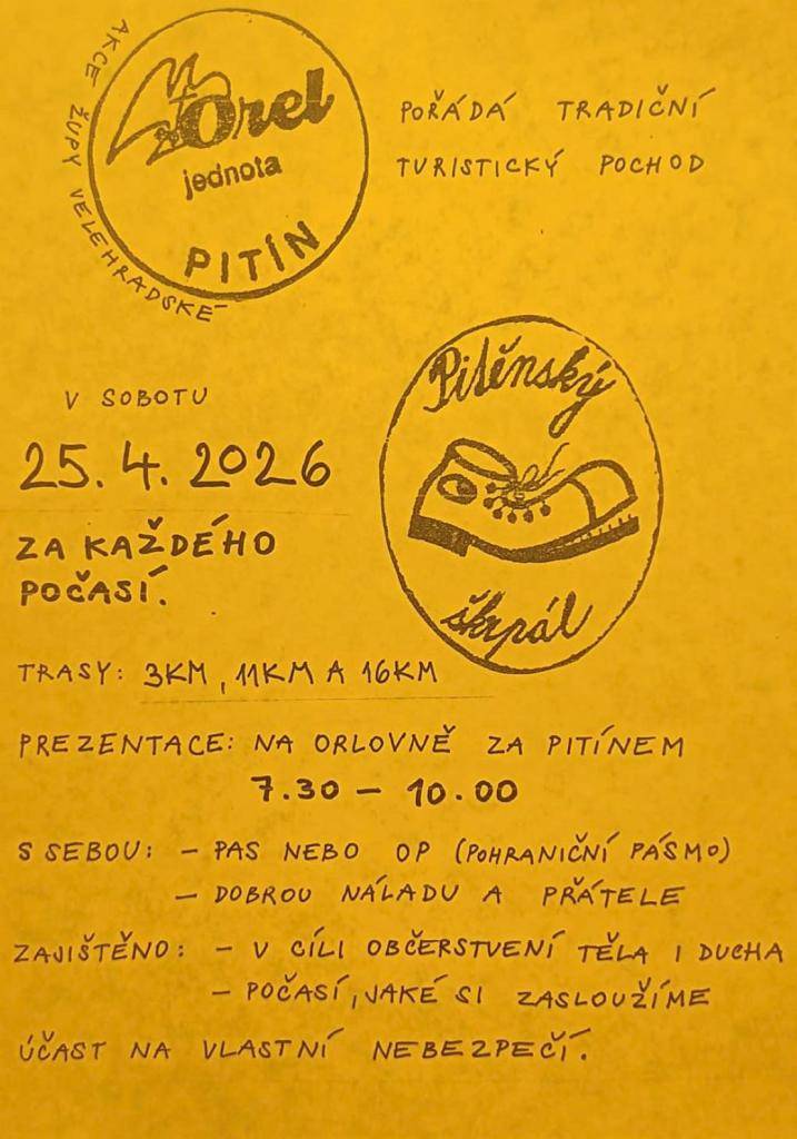 Tradiční procházka nejen v Pitínských horách