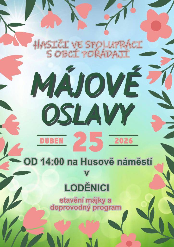Kde: Husovo náměstí v Loděnici   Kdy: 25. dubna 2026 od 14:00