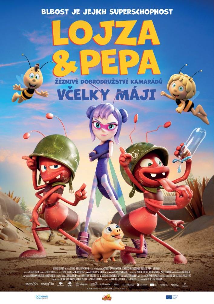Zatímco ostatní hmyz hledá řešení, dva popletení kamarádi Lojza a Pepa se rozhodnou pomoci po svém. I když jsou trochu nešikovní a všechno jim tak trochu padá z rukou (i z tykadel), mají hlavu plnou bláznivých nápadů.  Animovaný. Německo, Irsko, 80 minut.