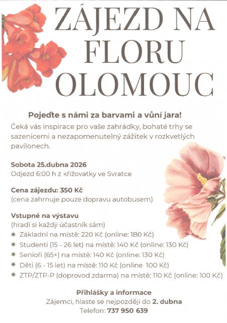 Pojedte s námi za barvami a vůní jara!  Čeká vás inspirace pro vaše zahrádky, bohaté trhy se sazenicemi a nezapomenutelný zážitek v rozkvetlých pavilonech.