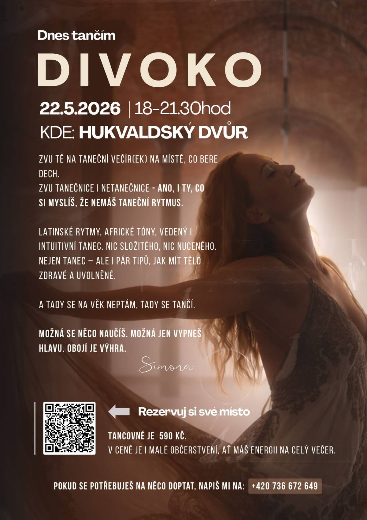 v pátek 22. května od 18:00 do 21:30 hodin v Hukvaldském dvoře