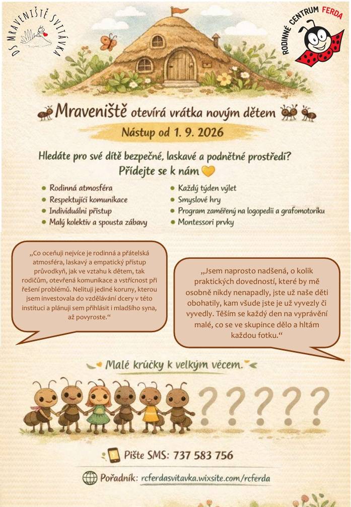 informace pro rodiče malých dětí