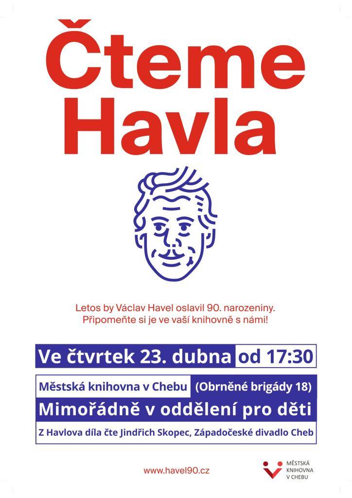 Pozvánka na literární setkání Čteme Havla