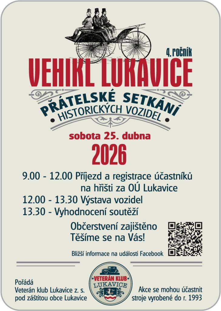 Historická vozidla se sjedou do Lukavice