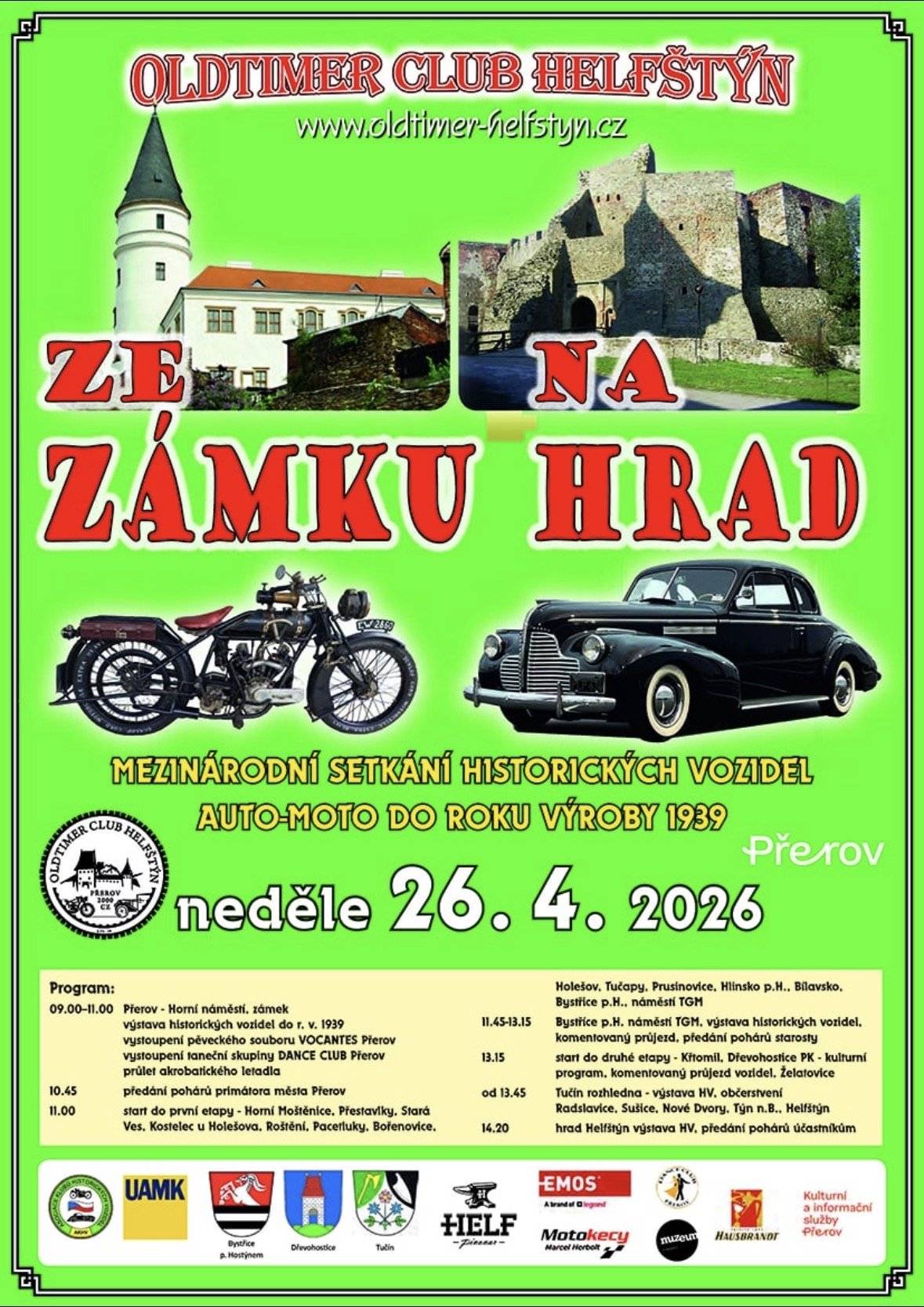 Průjezd historických vozidel obci v neděli 26.4.2026 v 11:30 - 11:50 hod.