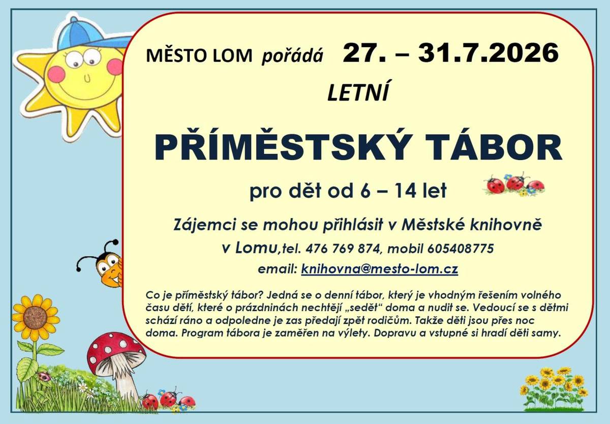 27. - 31. 7. 2026  pro děti od 6 do 14 let