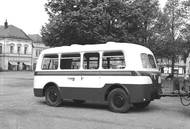 B40 z konce výrobního cyklu na klasickém fotografickém místě – vysokomýtské Náměstí Přemysla Otakara II. posloužilo jako kulisa téměř všem válečným a poválečným výrobkům z oblasti užitkových vozidel.