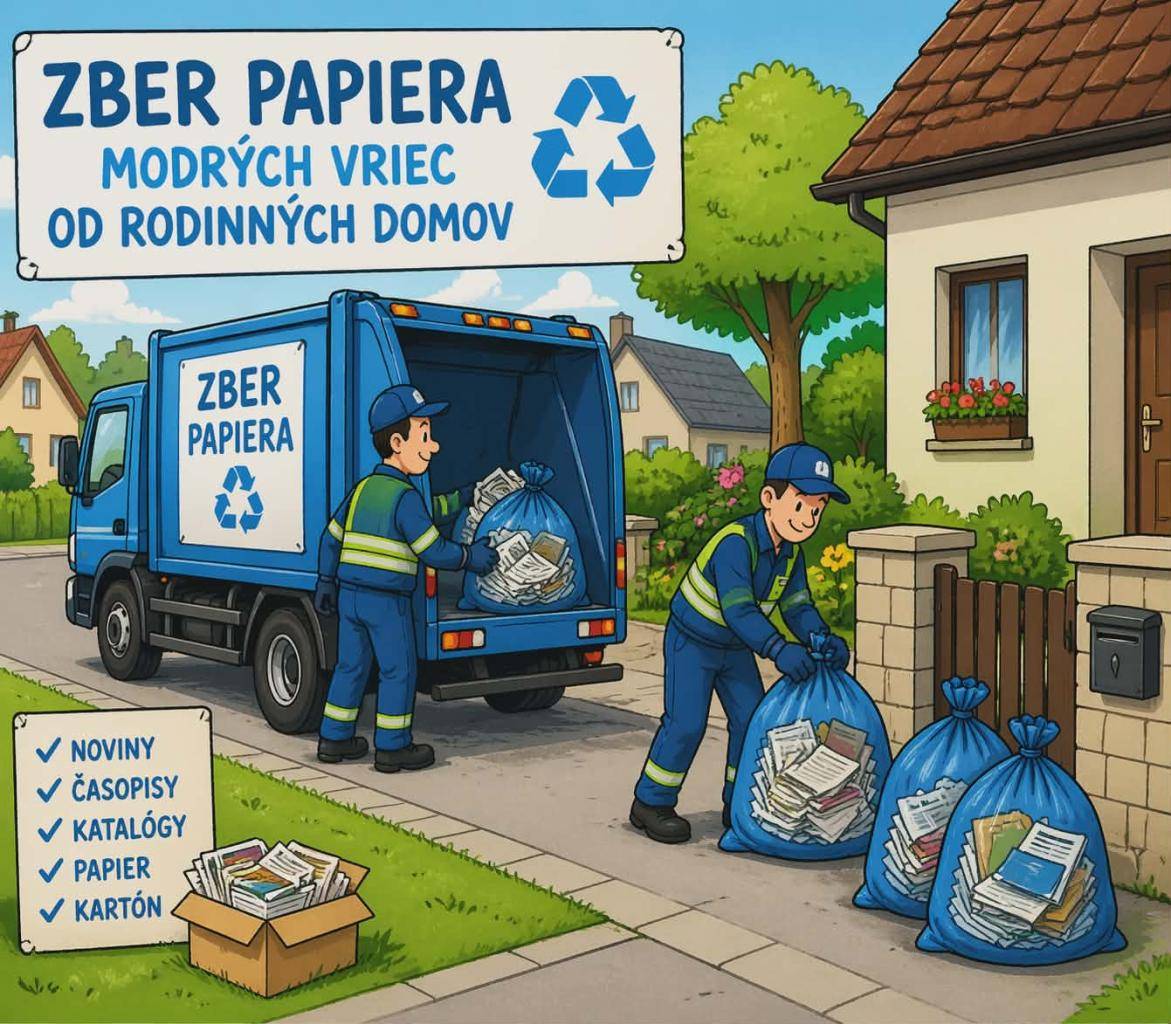 ♻️ZBER PAPIERA - 22.4. 2026 (streda)