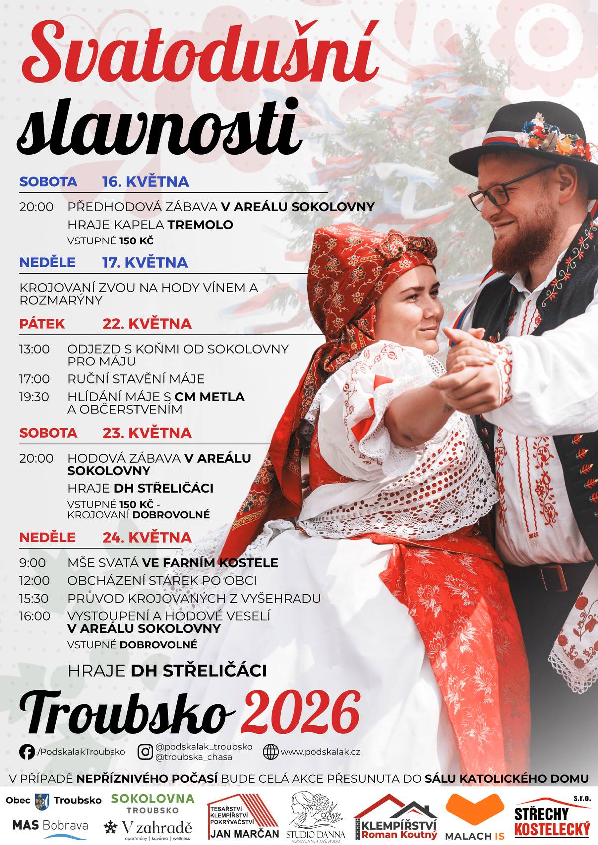 Svatodušní slavnosti 2026 - rozpis dle plakátku
