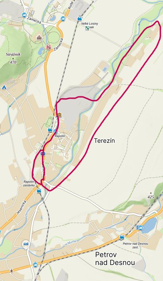 Z důvodu opravy vodovodního řadu bude omezena dodávka pitné vody v těchto lokalitách:  Celý Terezín  Rapotín:  ul. Školní  ul. Jesenická (od křiž. na Terezín po bývalé sklárny)  - viz mapa