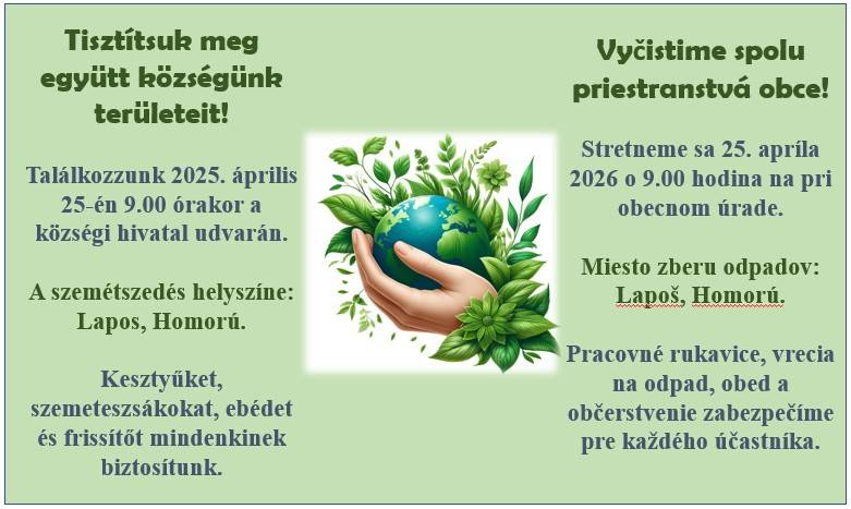 Tisztítsuk meg együtt községünk területeit!
