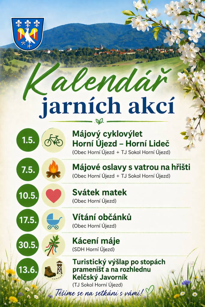 kalendář jarních akcí v naší obci