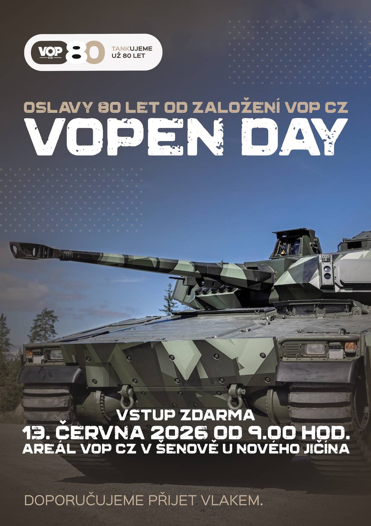 Pozvánka na oslavy 80 let od založení VOP CZ, s. p.