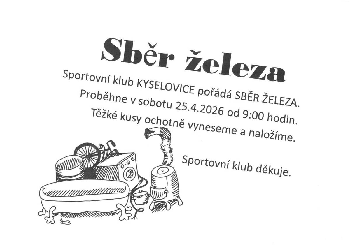SK Kyselovice pořádá sběr starého železa