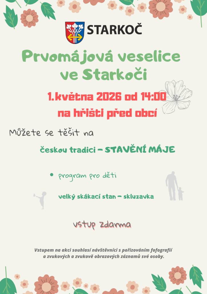 1. května 2026 od 14:00 hod na hřišti před obcí