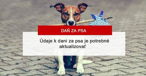 Majitelia psov sú povinní prihlásiť každého psa staršieho ako 6 mesiacov podľa platného VZN.   Každý pes starší ako 6 mesiacov podlieha dani za psa podľa platného VZN.