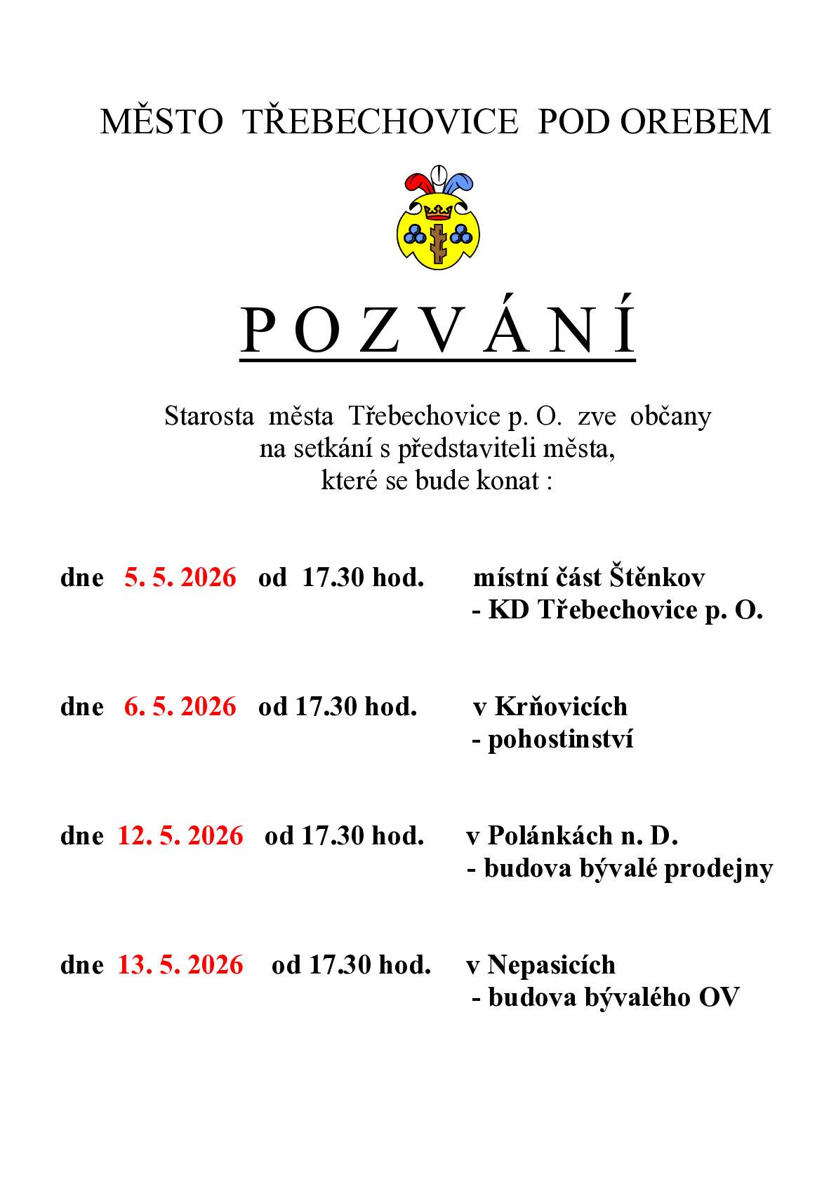 Setkání občanů se zastupiteli města
