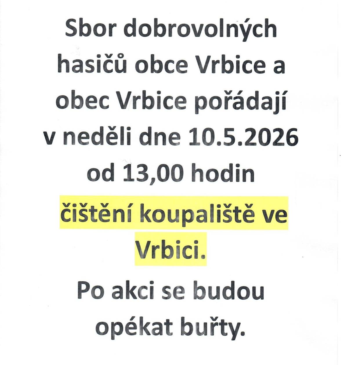 Čištění požární nádrže