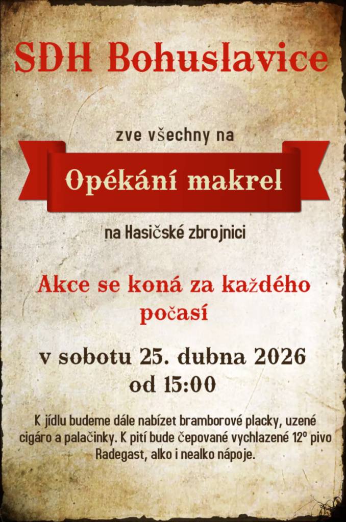 sobota 25.4.2026 od 15:00