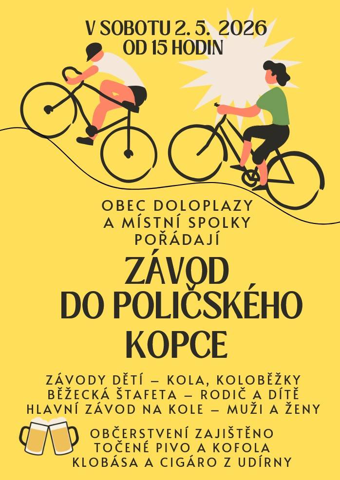 Srdečně zveme v sobotu 2.5. od 15 hodin na závody do Poličského kopce pro děti i dospělé.