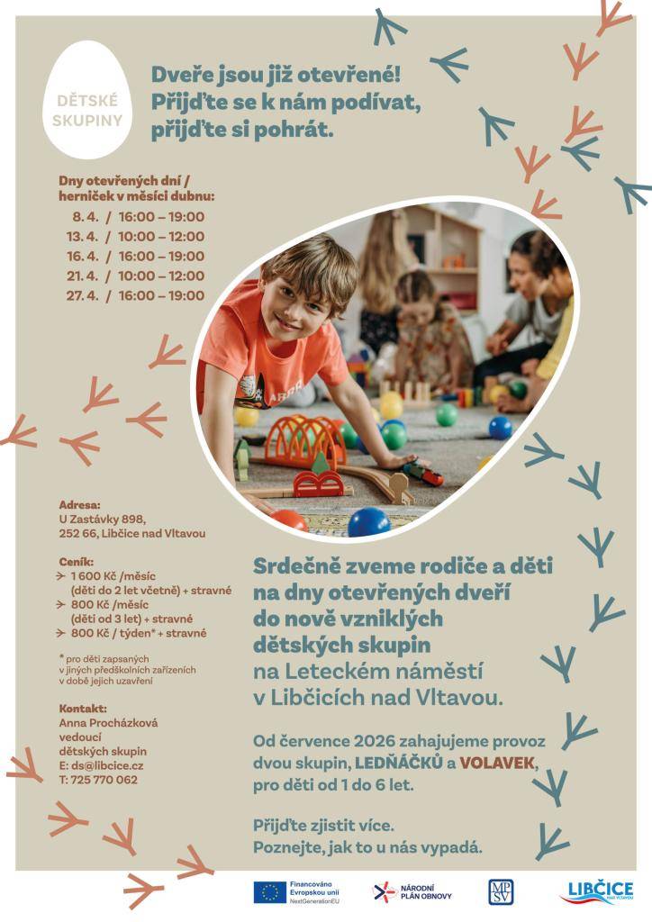 Dveře jsou již otevřené!  Přijďte se k nám podívat, přijďte si pohrát.