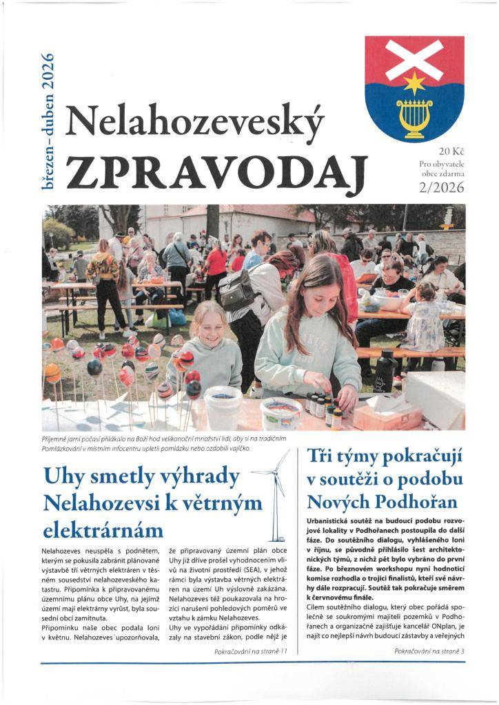 Vyšel Nelahozeveský zpravodaj číslo 2/2026.