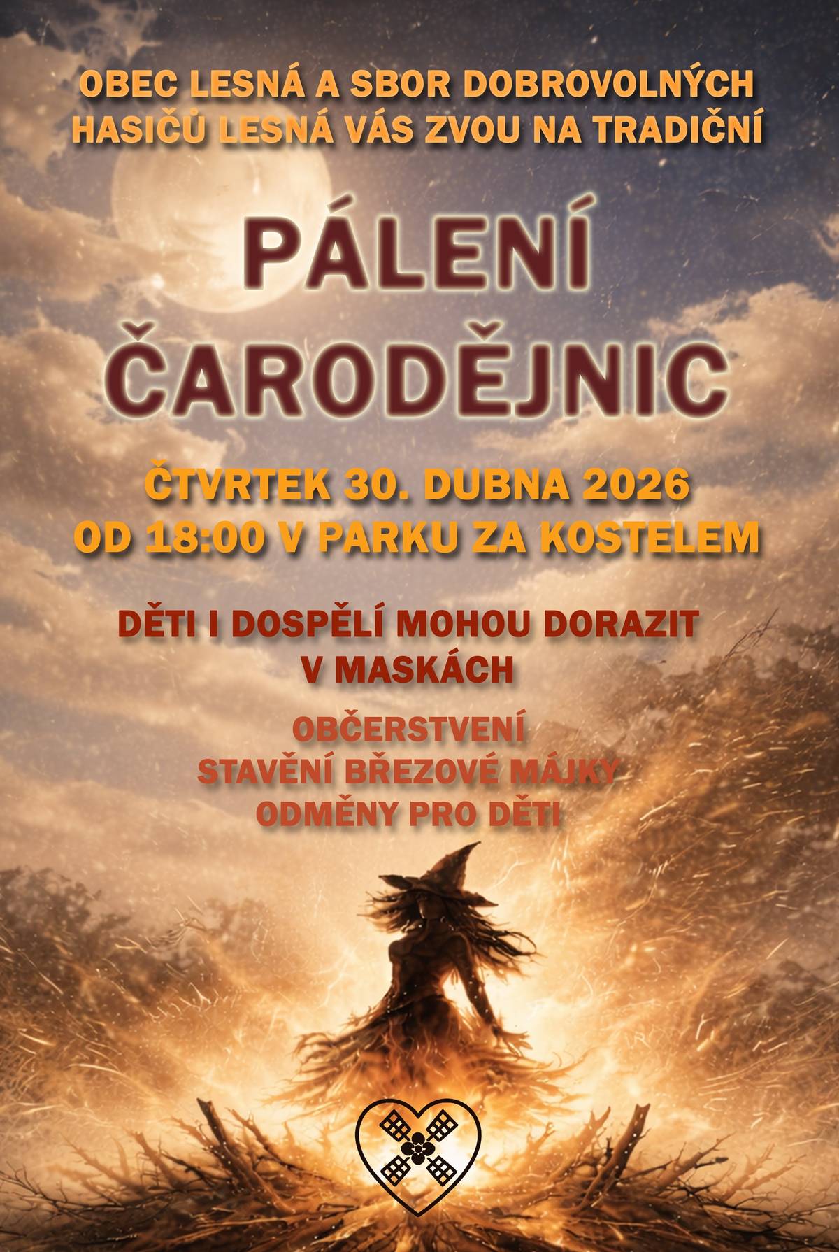 Zveme všechny na pálení čarodějnic!