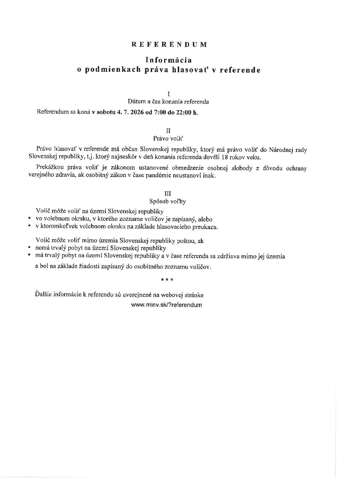 REFERENDUM 2026
