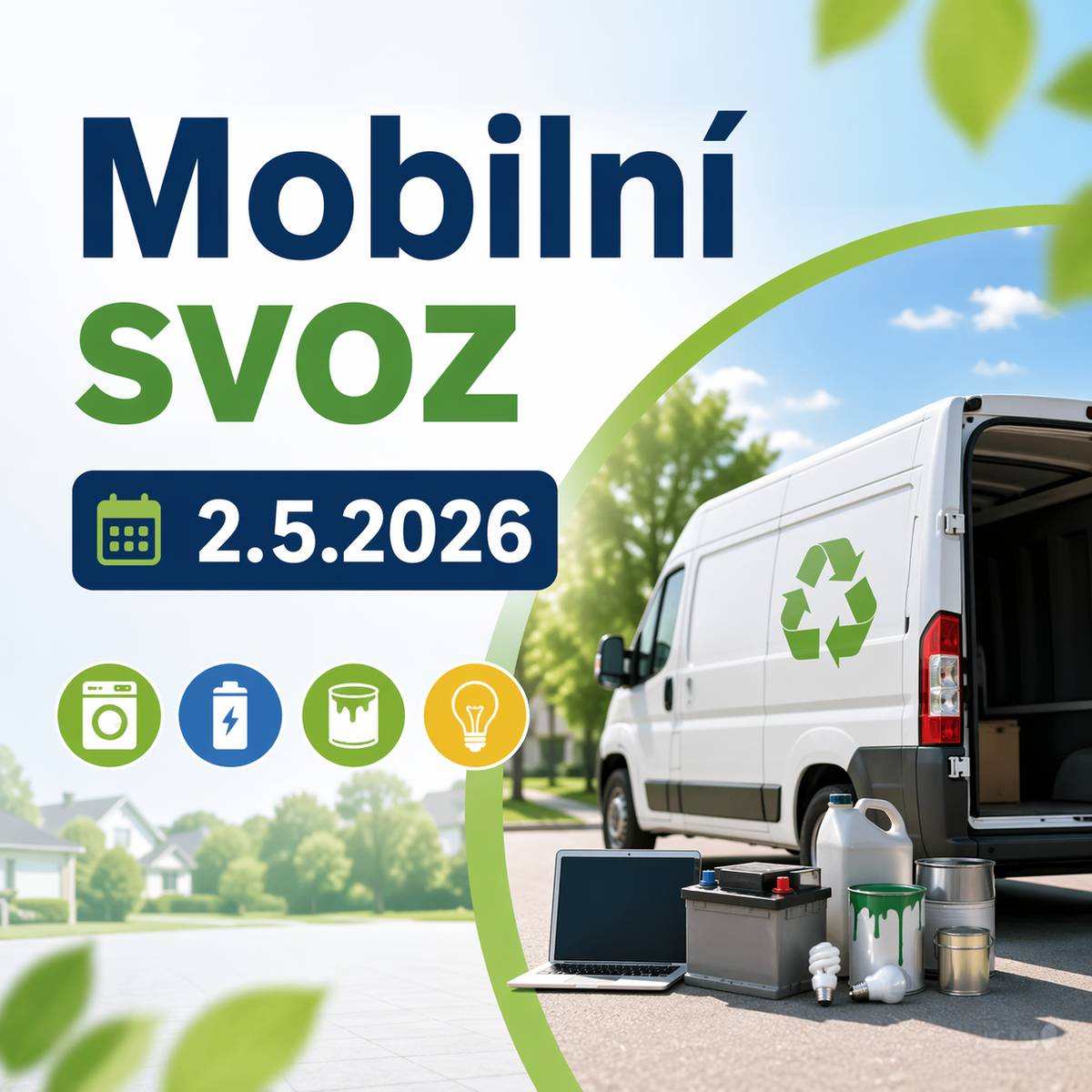 V sobotu 2.5.2026 proběhne jarní mobilní svoz nebezpečného a velkoobjemového odpadu. Časy předání odpadů:   Lipová - před prodejnou COOP - 7:30 - 8:15 Hrochov - před zastávkou (bytovka) 8.30 - 9:15 Seč - před hasičskou zbrojnicí 9:30 - 10:00  Více informací naleznete v přiloženém letáku. Děkujme, že nám pomáháte třídit odpad.