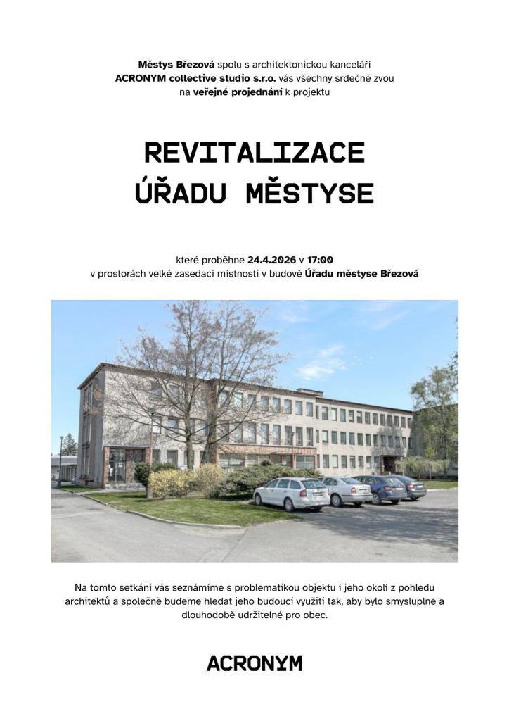 Pozvánka na veřejné projednání budoucnosti budovy s Úřadem městyse