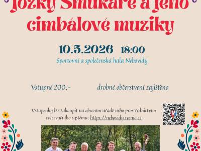 koncert 10.5.2026  v 18h Sportovní a společenská hala Nebovidy
