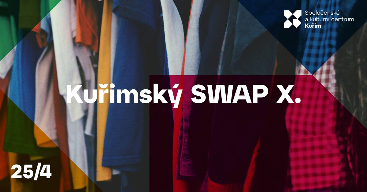 „Vyřazuji, co už se mi nehodí a výměnou si vyberu, co mému oku lahodí.“ 👀 SWAP je ideální možnost vyřadit své nepotřebné věci a darovat je ostatním. Na oplátku máte možnost si vybrat z věcí, které donesli ostatní. 💙  📆 25. 4. od 9:00 do 15:00 Více informací naleznete na www.kulturakurim.cz