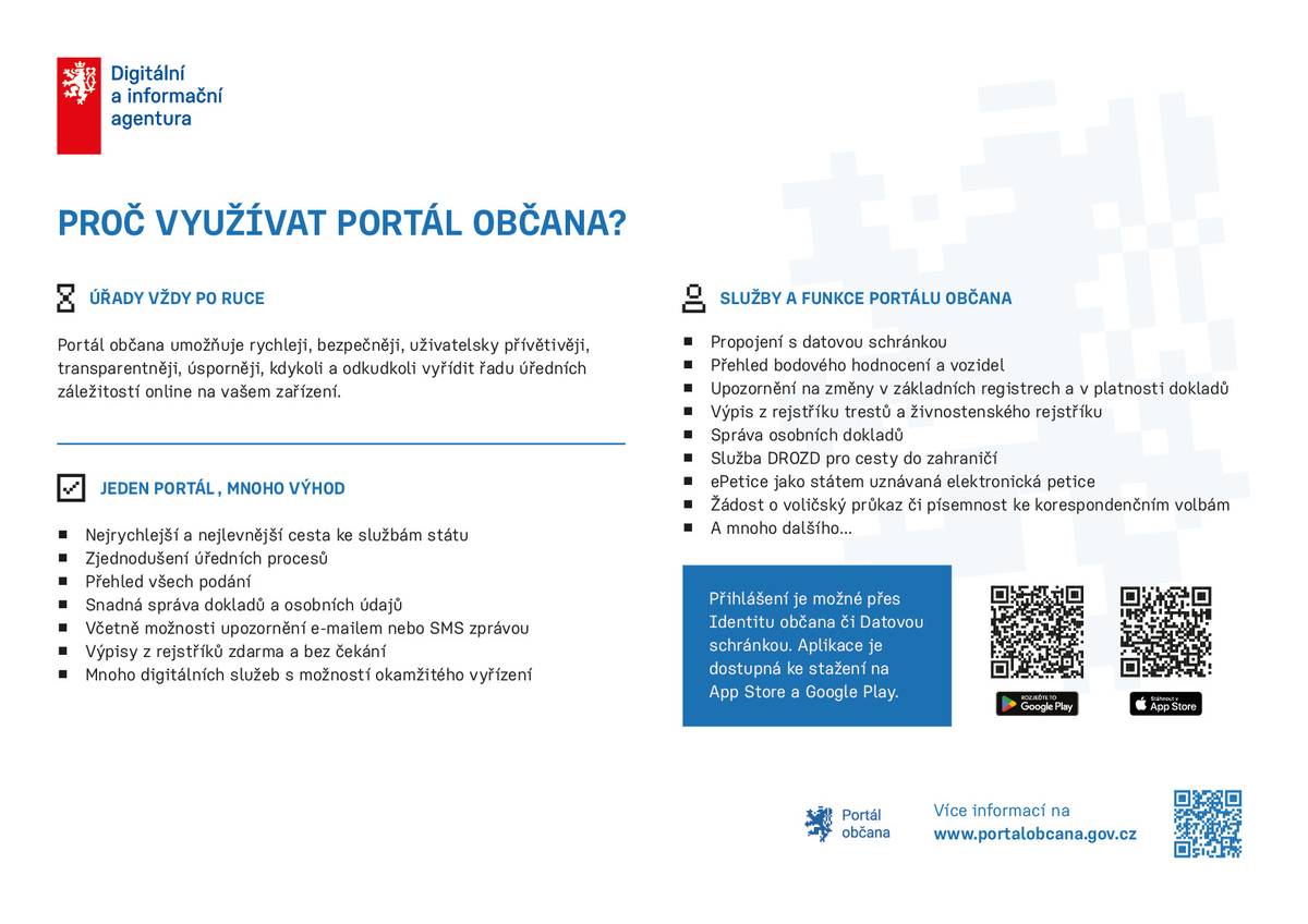 Informační materiály k digitálním službám státu