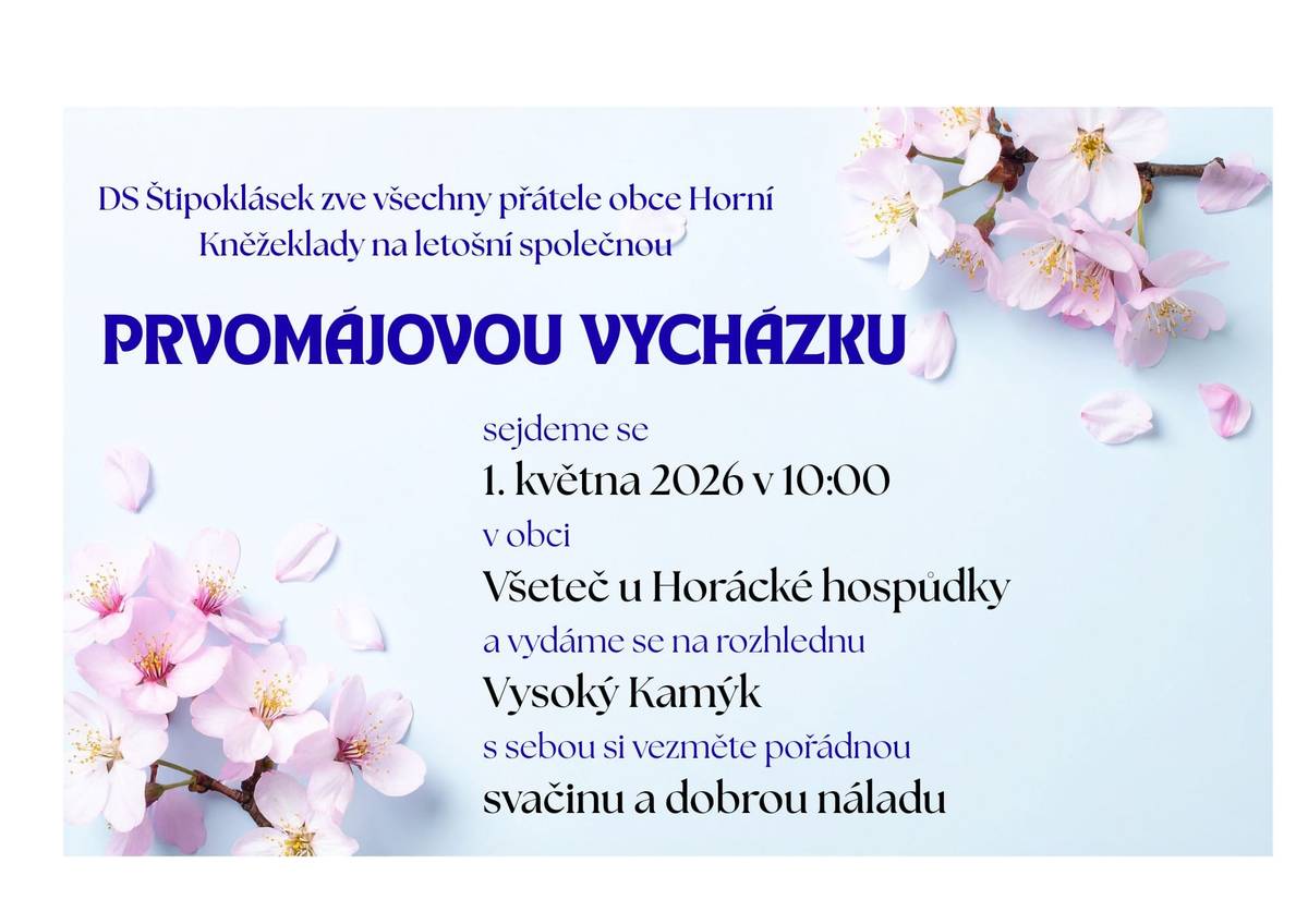 Pojďte s námi na prvomájovou procházku na rozhlednu Kamík.