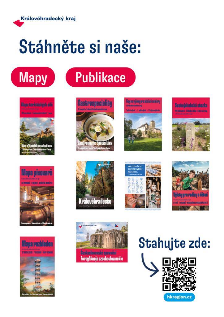 Naskenováním QR KODU si můžete stáhnout mapy nebo publikace.