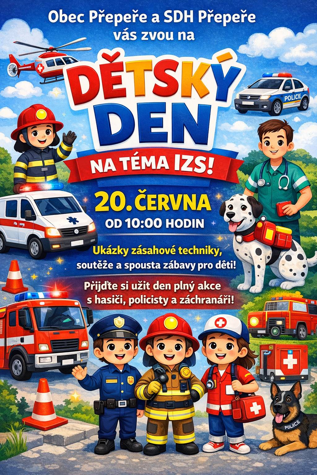 Dobrý den, už se nám to blíží, pro letošní dětský den jsme zvolili datum 20. června. Někdo už tuto informaci má a s radostí nám pomůže, ale je jich zatím málo.  Sháníme dobrovolníky na stanoviště. Bohužel tohle je věc, bez které se neobejdeme. Můžeme si navymýšlet a vyšperkovat aktivity, ale pokud neseženeme někoho, kdo by nám to pomohl zrealizovat, tak jsme nahraní. Proto volíme i tuto cestu, jak někoho z vás nalákat. Bude to jako každý rok, od cca 9:00 do 14:00. Součástí a poděkování za pomoc je pitný režim a oběd.  Kdo se k nám ještě přidá???   L. Fridrichová
