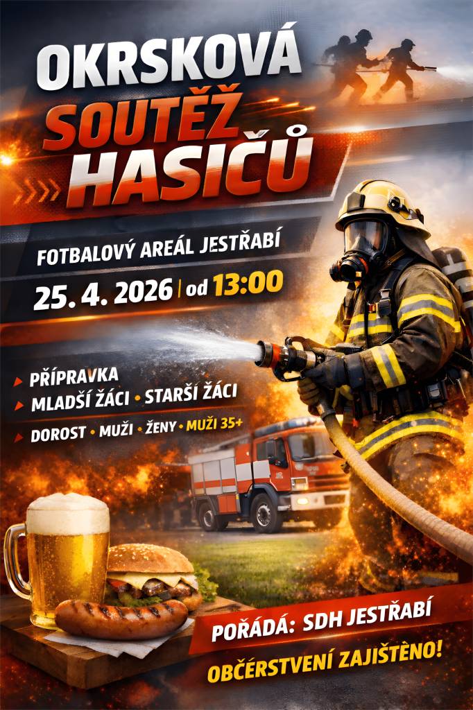 Okrsková soutěž hasičů v Jestřabí - 25. 4. 2026